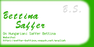 bettina saffer business card